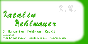 katalin mehlmauer business card